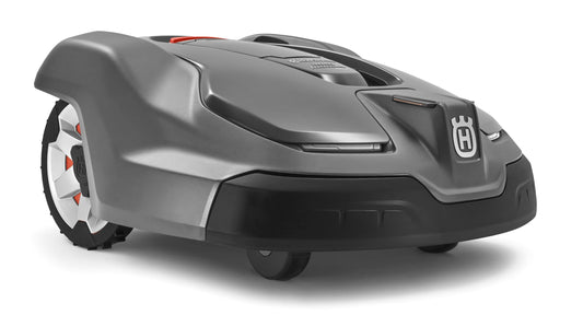 Husqvarna 410iQ Automower Robotic Mower, 0.5 Acre Mowing Capacity, Wire Free Robot Lawn Mower with Charging Station, RS1 EPOS Reference Station and Replacement Blades, 970727401