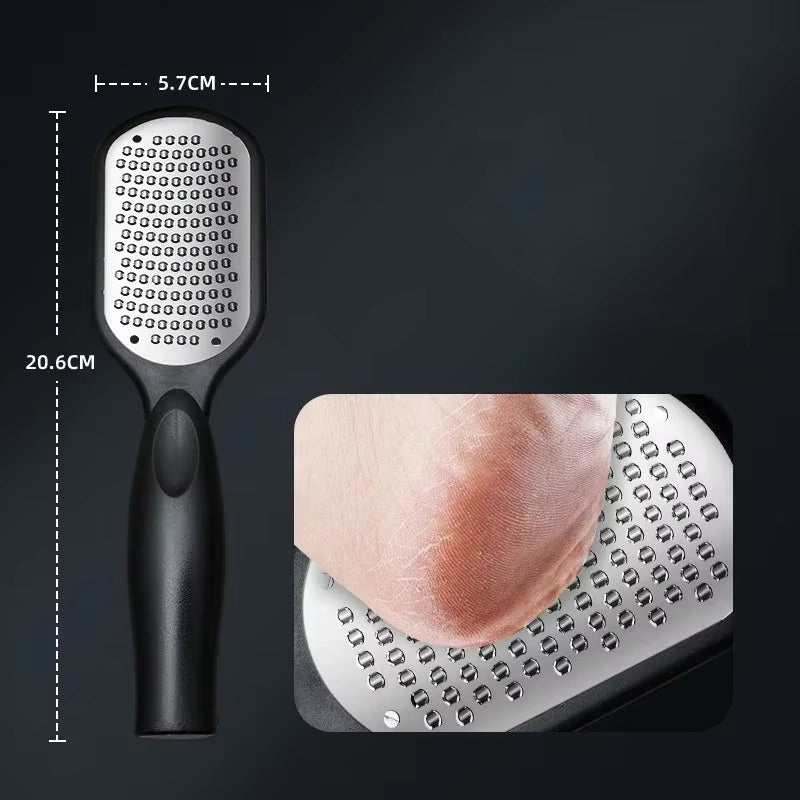 Professional Doublesided Foot File Pedicure Tool Heel Scrub Heel Scrub Footscrub Stainless Steel for Removing Dead Skin Callus