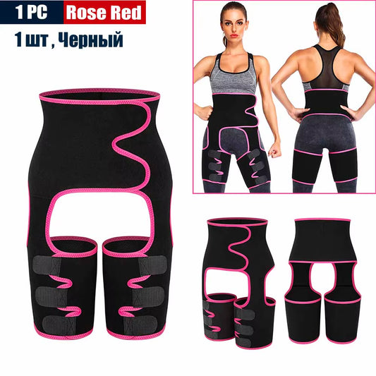 Body 3-In-1 Waist and Thigh Trimmer for Women Weight Loss Butt Lifter Waist Trainer Slimming Support Belt Hip Raise Shapewear