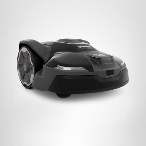 Husqvarna 410iQ Automower Robotic Mower, 0.5 Acre Mowing Capacity, Wire Free Robot Lawn Mower with Charging Station, RS1 EPOS Reference Station and Replacement Blades, 970727401
