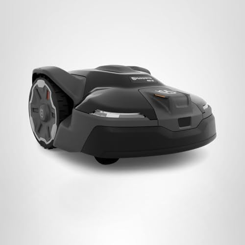 Husqvarna 410iQ Automower Robotic Mower, 0.5 Acre Mowing Capacity, Wire Free Robot Lawn Mower with Charging Station, RS1 EPOS Reference Station and Replacement Blades, 970727401