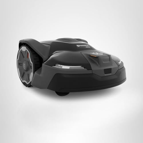 Husqvarna 410iQ Automower Robotic Mower, 0.5 Acre Mowing Capacity, Wire Free Robot Lawn Mower with Charging Station, RS1 EPOS Reference Station and Replacement Blades, 970727401