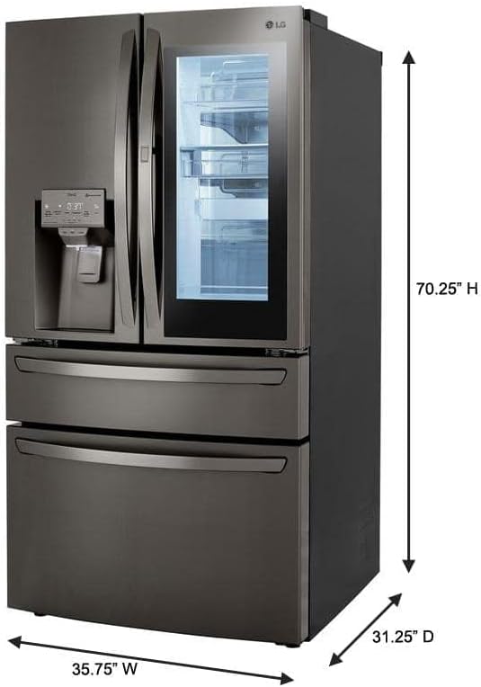 LG 23 cu. ft. Smart wi-fi Enabled InstaView™ Door-in-Door® Counter-Depth Refrigerator with Craft Ice™ Maker