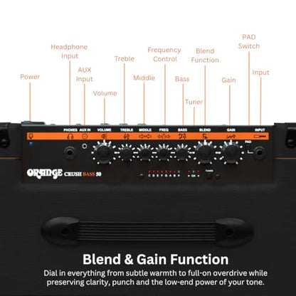 Orange Crush Bass 100W Bass Guitar Combo Amp, Orange