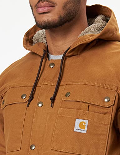 Carhartt Men's Relaxed Fit Washed Duck Sherpa-Lined Utility Jacket
