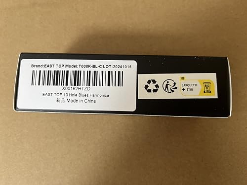 East top Harmonica Key of C, 10 Holes 008K Diatonic Mouth Organ with Blue Case, Standard Harmonica For Adults, Professionals, Beginners and Students, as a Gift