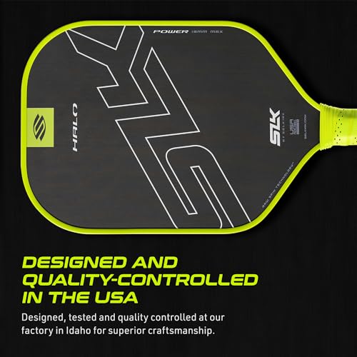 Selkirk Sport SLK Halo Raw Carbon Fiber Pickleball Paddle | Designed in The USA | Choose The T700 Raw Carbon Fiber Power, 18k Ultraweave Control, or Aramid Fiber Linkweave Thermoformed Pro
