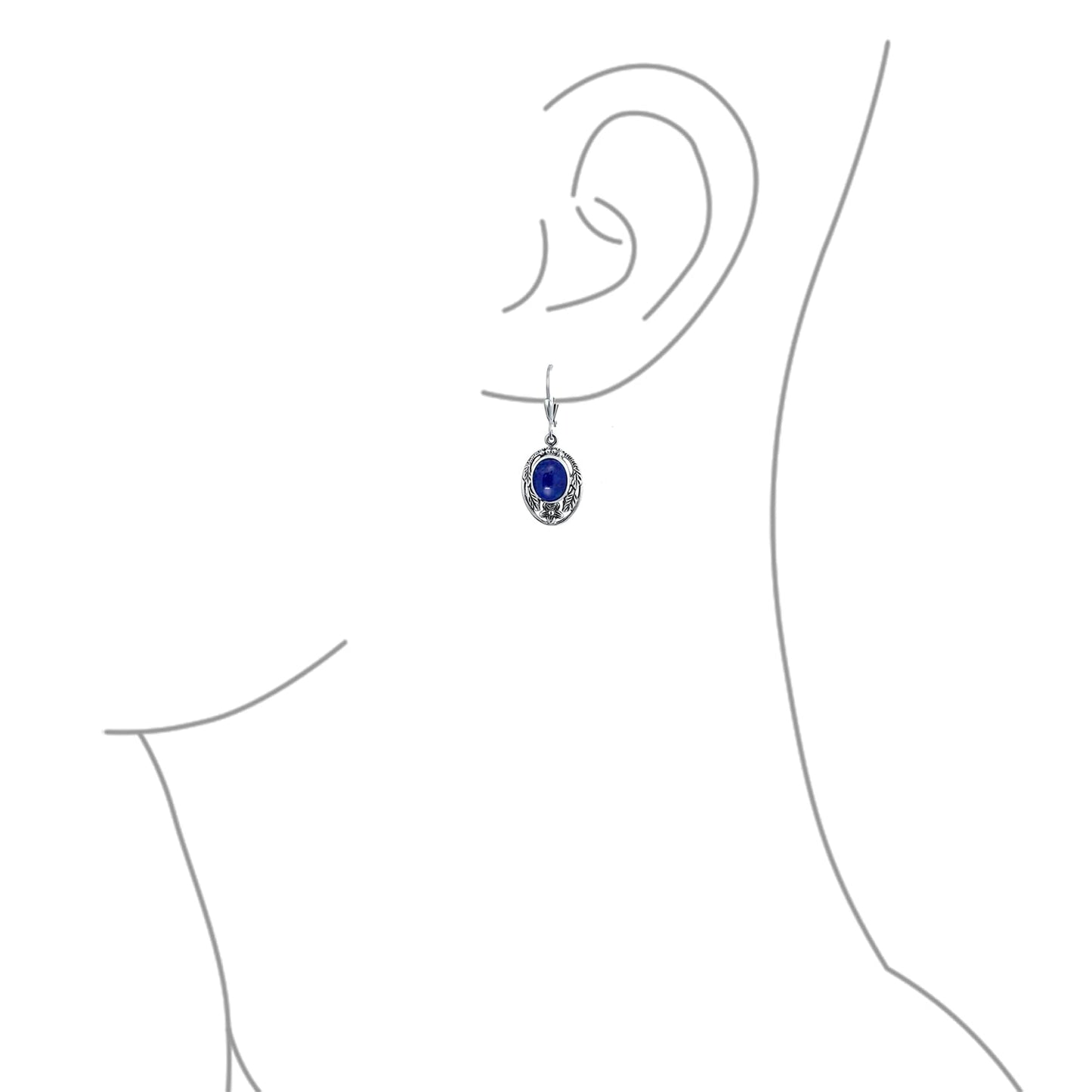 Boho Native American Style Marquise Shaped Gemstone Stabilized Blue Turquoise Coral Leaf Feather Dangling Earrings Western Jewelry For Women Teens Lever Back Oxidized .925 Sterling Silver