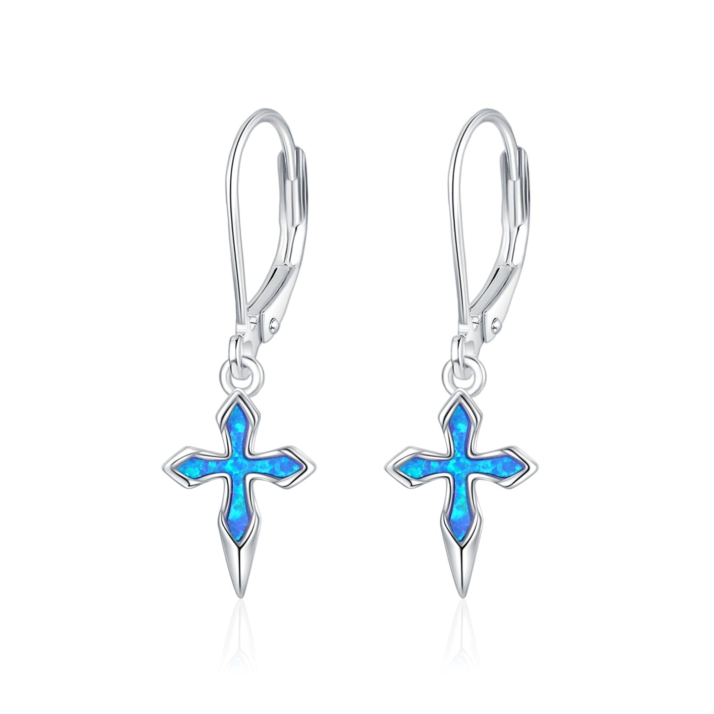 Dangle Earrings 925 Sterling Silver Leverback Earrings Birthday Gift Christmas Sterling Silver Jewelry for Women