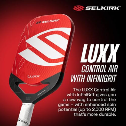 Selkirk Sport LUXX Control Pickleball Paddles | Carbon Fiber Pickleball Paddle with Polypropylene X7 Core | InfiniGrit Surface Technology