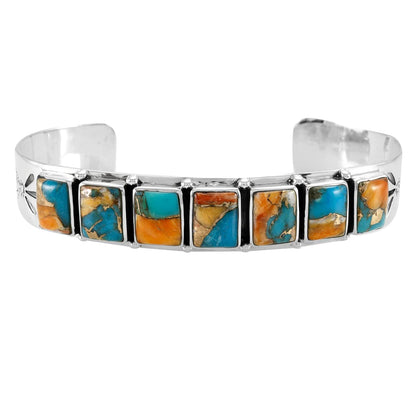 Turquoise Bracelet Sterling Silver 925 Genuine Gemstones Cuff Bracelet