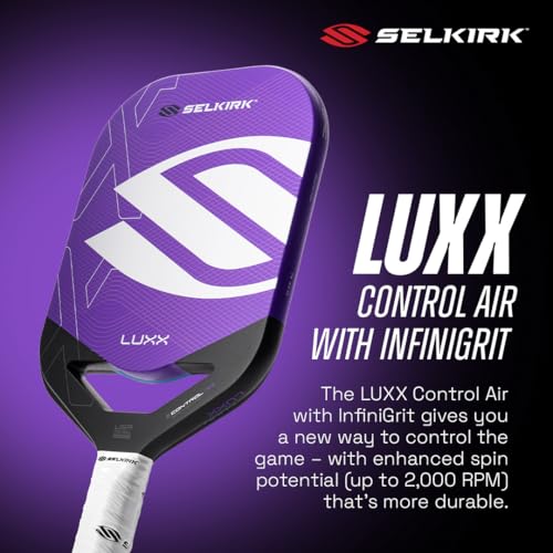 Selkirk Sport LUXX Control Pickleball Paddles | Carbon Fiber Pickleball Paddle with Polypropylene X7 Core | InfiniGrit Surface Technology