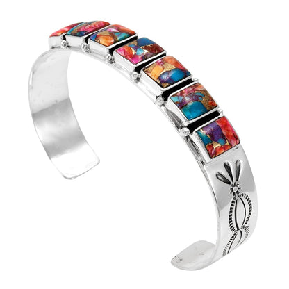 Turquoise Bracelet Sterling Silver 925 Genuine Gemstones Cuff Bracelet