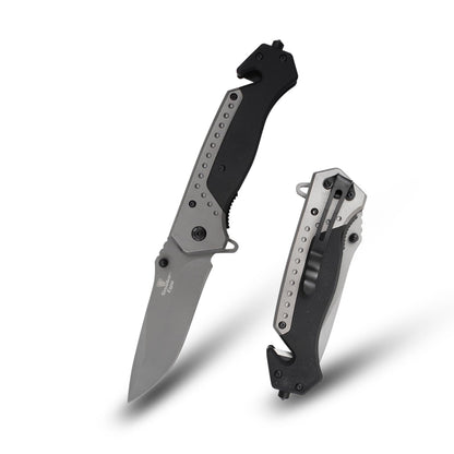 Snake Eye Tactical Rescue Style Every Day Cary Hunting, Camping Folding Pocket-Folding Wood Handle EDC Knife 1019WD