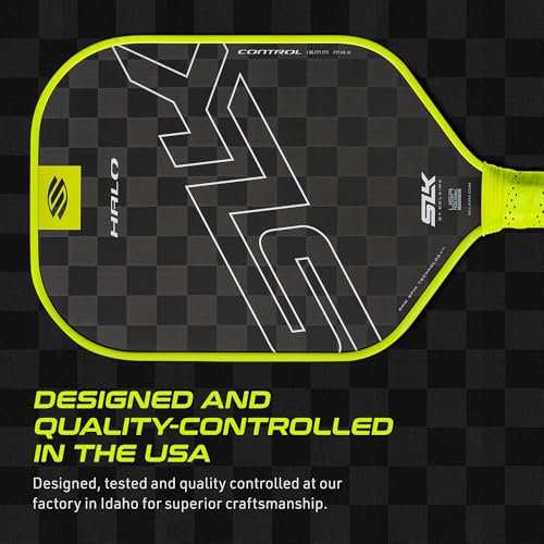 Selkirk Sport SLK Halo Raw Carbon Fiber Pickleball Paddle | Designed in The USA | Choose The T700 Raw Carbon Fiber Power, 18k Ultraweave Control, or Aramid Fiber Linkweave Thermoformed Pro