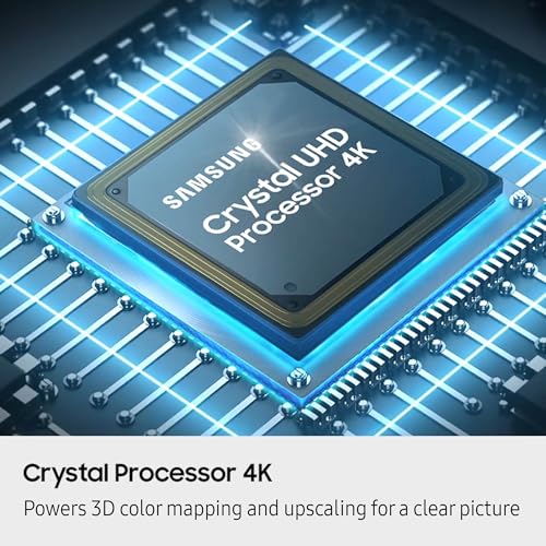 Samsung 43-Inch Class Crystal UHD U8000F 4K Smart TV (2025 Model) Endless Free Content, Crystal Processor 4K, MetalStream Design, Knox Security, Alexa Built-in