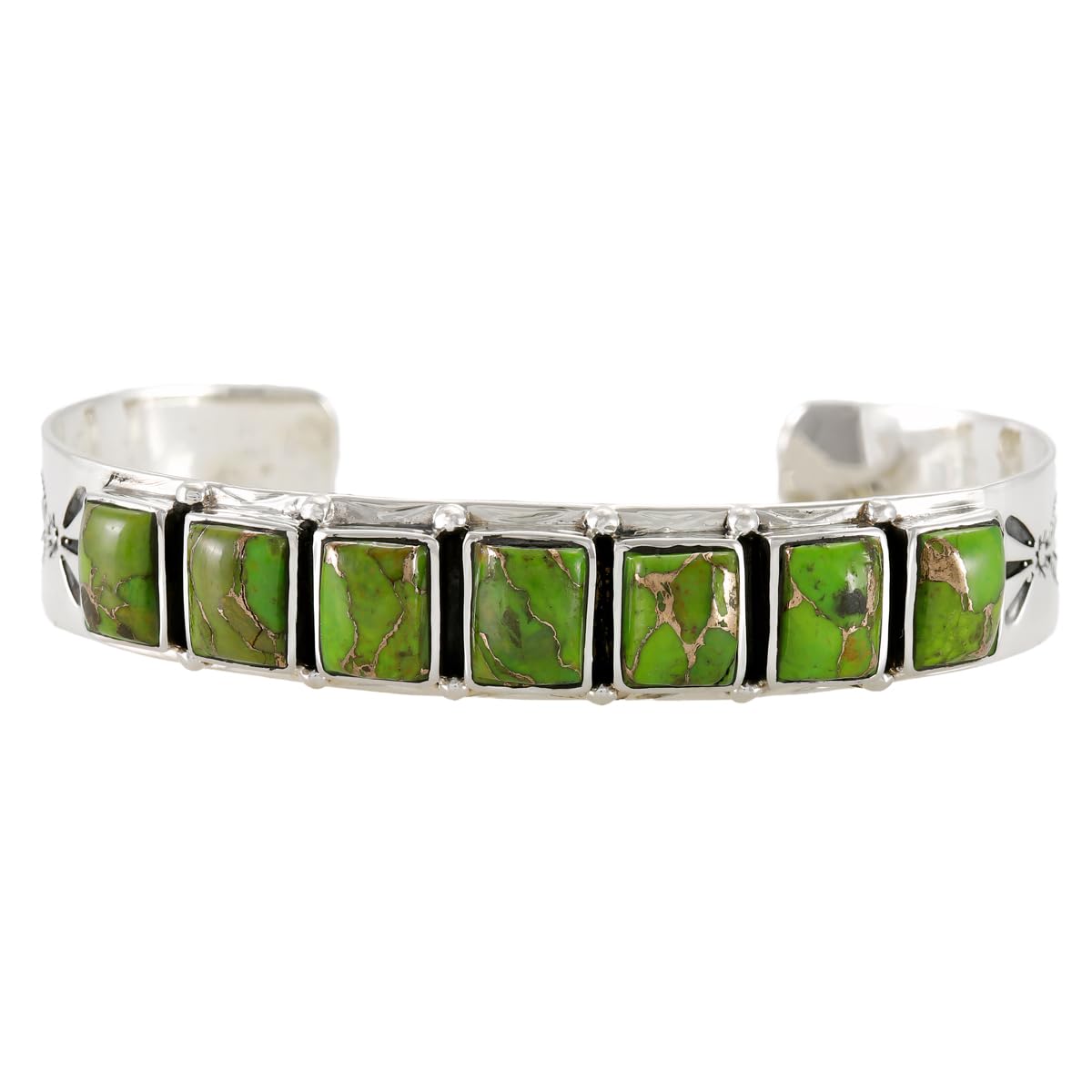 Turquoise Bracelet Sterling Silver 925 Genuine Gemstones Cuff Bracelet