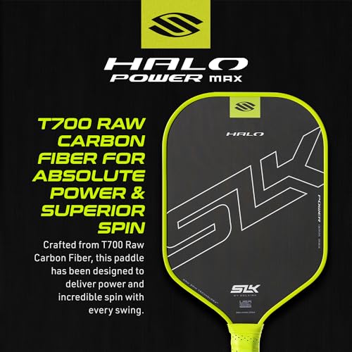 Selkirk Sport SLK Halo Raw Carbon Fiber Pickleball Paddle | Designed in The USA | Choose The T700 Raw Carbon Fiber Power, 18k Ultraweave Control, or Aramid Fiber Linkweave Thermoformed Pro