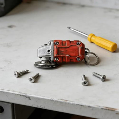Mini Grinder Keychain, 2-in-1 Inspired Mini Grinder Keychain: Convenient Smoothing Tool + Tool Enthusiast Collectible (1)