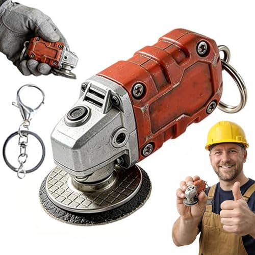 Mini Grinder Keychain, 2-in-1 Inspired Mini Grinder Keychain: Convenient Smoothing Tool + Tool Enthusiast Collectible (1)