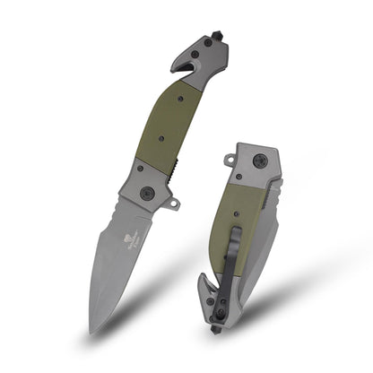 Snake Eye Tactical Rescue Style Every Day Cary Hunting, Camping Folding Pocket-Folding Wood Handle EDC Knife 1019WD