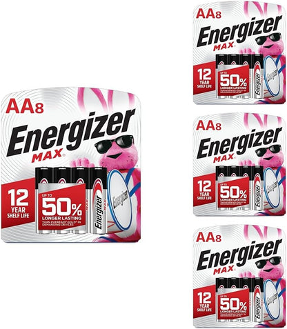 Energizer AA Batteries, MAX Double AA Battery Alkaline, 4 Count