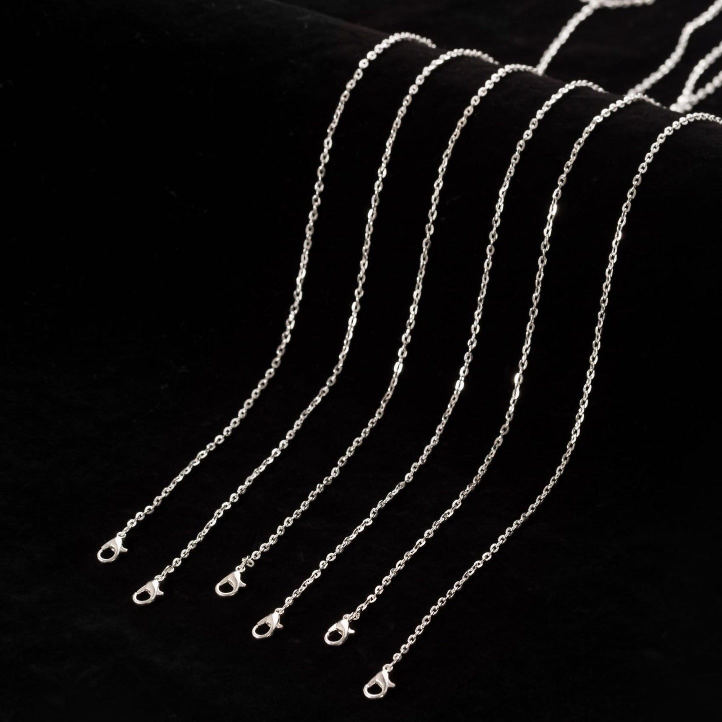 Lemonkey 24 Pack Necklace Chains Bulk,Gold and Silver Plated DIY Cable Link Chains for Jewelry Making 18 Inches