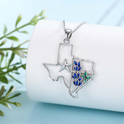 Midir&Etain Western Necklace 925 Sterling Silver Turquoise Pendant Highland Cow/Cow Skull/Hat/Tag/Cactus/Boot Cowgirl Country Jewelry for Women Men