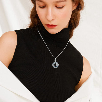 TOUPOP Hummingbird Urn Necklace for Ashes 925 Sterling Silver Heart Cremation Jewelry Keepsake Pendant with Funnel Filler Memorial Christmas Gifts for Women Mom Wife