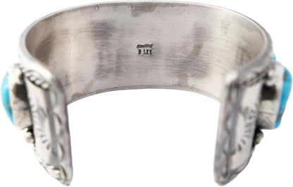 big mens cuff silver turquoise, Navajo cuff bracelet Kingman turquoise cuff, turquoise cuff bracelet silver, Native American pawn jewelry
