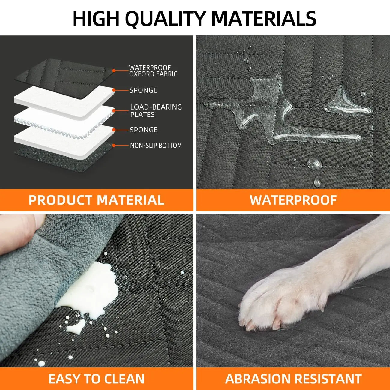 New Design Large Pet Back Seat Extender Car Backseat Protector Hammock Dog Car Seat Cover Hard Bottom for Travel