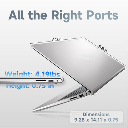 Dell 15 Laptop for Business & Student, 13th Gen Intel Core i7-1355U(Up to 5.0GHz), 15.6" FHD 120Hz 250Nits, 64GB RAM, 2TB SSD, Windows 11 Pro, Backlit Keyboard & Fingerprint, Copilot AI, Wi-Fi 6 & BT