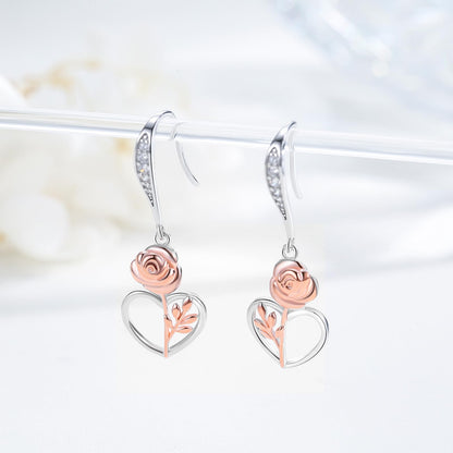 Dangle Earrings 925 Sterling Silver Leverback Earrings Birthday Gift Christmas Sterling Silver Jewelry for Women