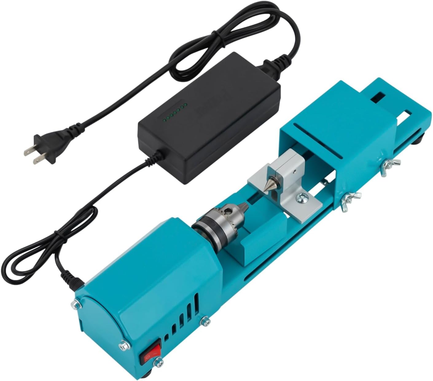 Mini Lathe Machine,Wood Lathe Milling Machine,Multi-Purpose Professional Wood Table Top Lathe Home DIY Grinder Tool for Punching, Engraving, Sanding, Cutting