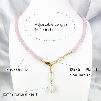Green Aventurine Jade Necklace, Green Choker Necklace Healing Crystal Necklace with Pearl for Women, Handmade Necklaces Spiritual Jewelry for Women.