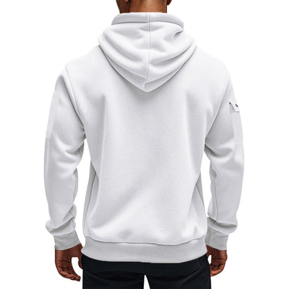 Men's Fleece Workout Athletic Pullover Hoodie Long Sleeve Basic Quarter Zip Pullover Sweatshirt with Kanga Pocket