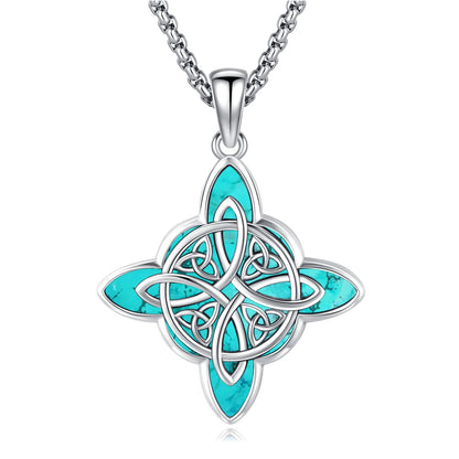 Turquoise Jewelry for Women Men 925 Sterling Silver Pendant Urn Necklaces for Ashes Picture Locket Necklace Thor Hammer Yggdrasil Virgen De Guadalupe St Michael Christopher Judas Witches Knot Necklace