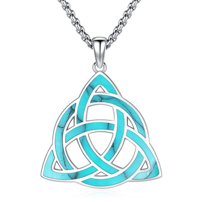 Turquoise Jewelry for Women Men 925 Sterling Silver Pendant Urn Necklaces for Ashes Picture Locket Necklace Thor Hammer Yggdrasil Virgen De Guadalupe St Michael Christopher Judas Witches Knot Necklace