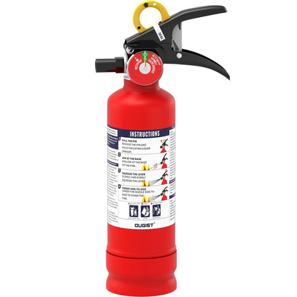 Ougist ABC Fire Extinguisher for Home & Vehicle - 2.5 lb 1-A:10-B:C Rated, Dry Chemical Fire Safety with Quick-Release Handle, Certified for Kitchen/Car/Boat Use-Model FF1KG-2Pack