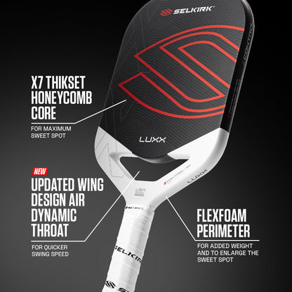 Selkirk Sport LUXX Control Pickleball Paddles | Carbon Fiber Pickleball Paddle with Polypropylene X7 Core | InfiniGrit Surface Technology