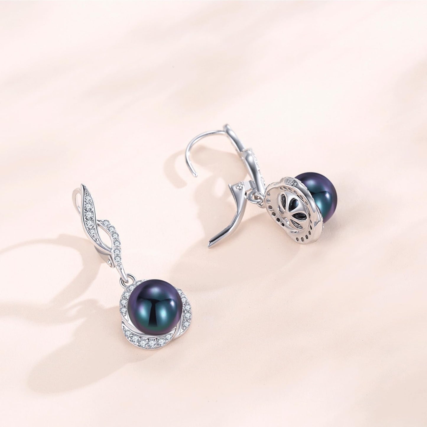 Dangle Earrings 925 Sterling Silver Leverback Earrings Birthday Gift Christmas Sterling Silver Jewelry for Women