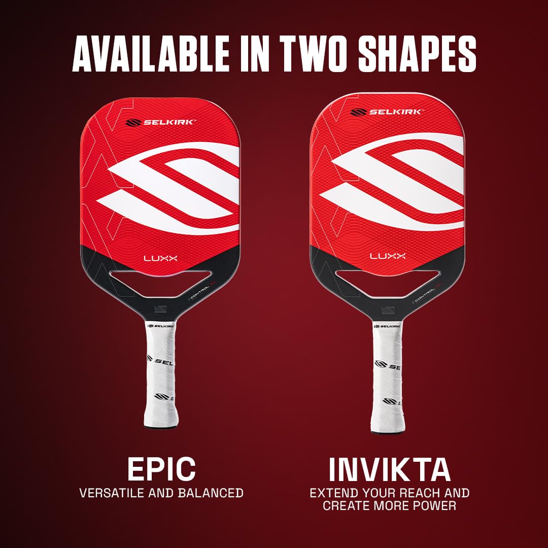 Selkirk Sport LUXX Control Pickleball Paddles | Carbon Fiber Pickleball Paddle with Polypropylene X7 Core | InfiniGrit Surface Technology