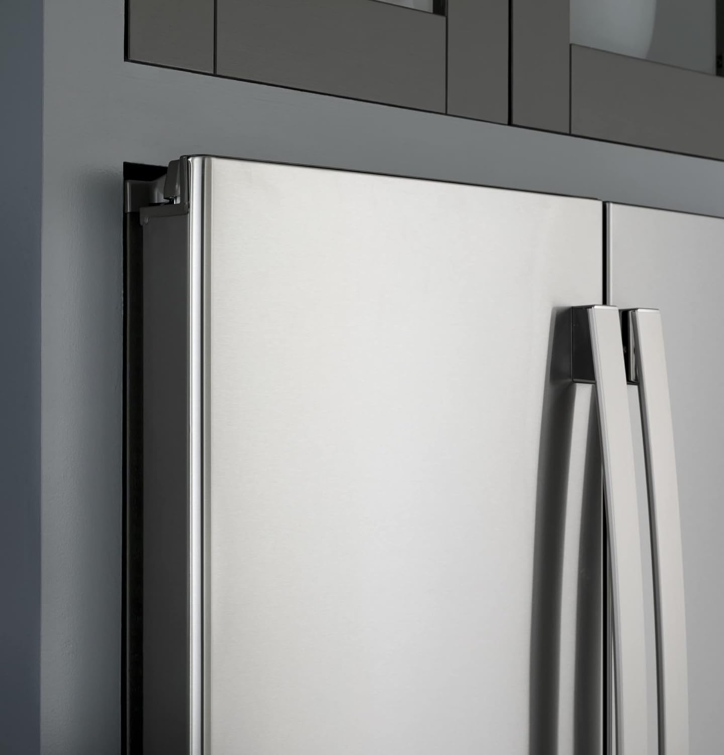 GE PROFILE PYE22KYNFS 36" Counter-Depth Bottom Freezer with French Door Twin Chill Evaporator Quick Space Shelf and LED Lighting in Fingerprint Resistant Stainless Steel