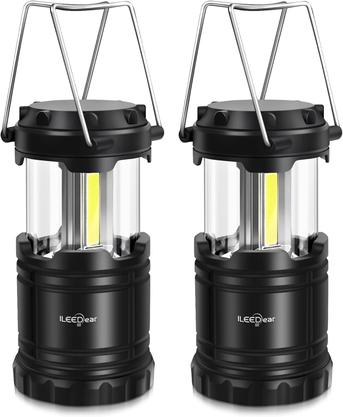 LED Camping Lantern, Battery Operated, 2 Pack