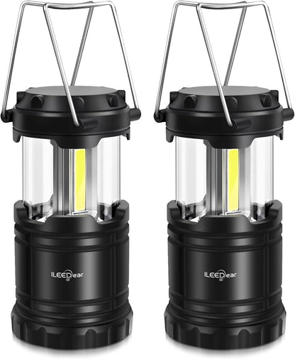 LED Camping Lantern, Battery Operated, 2 Pack