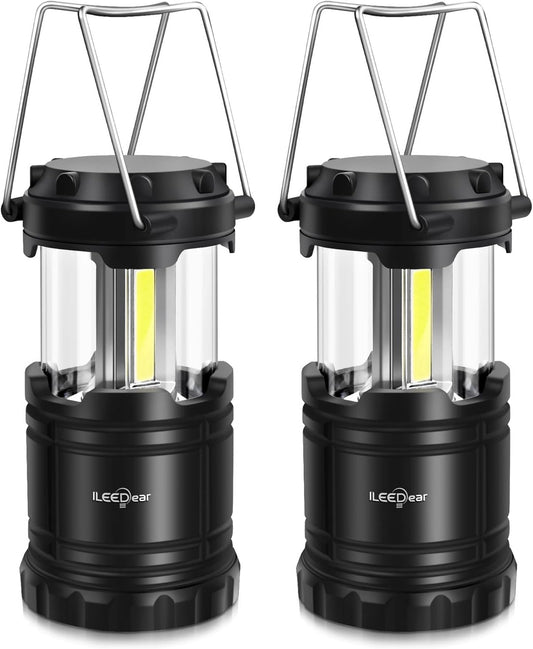 LED Camping Lantern, Battery Operated, 2 Pack
