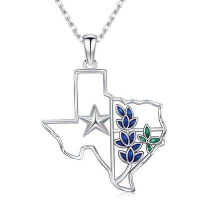 Midir&Etain Western Necklace 925 Sterling Silver Turquoise Pendant Highland Cow/Cow Skull/Hat/Tag/Cactus/Boot Cowgirl Country Jewelry for Women Men
