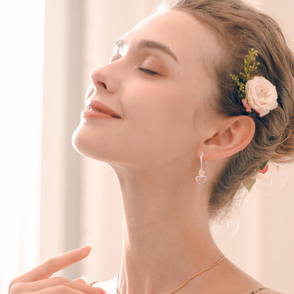 Dangle Earrings 925 Sterling Silver Leverback Earrings Birthday Gift Christmas Sterling Silver Jewelry for Women