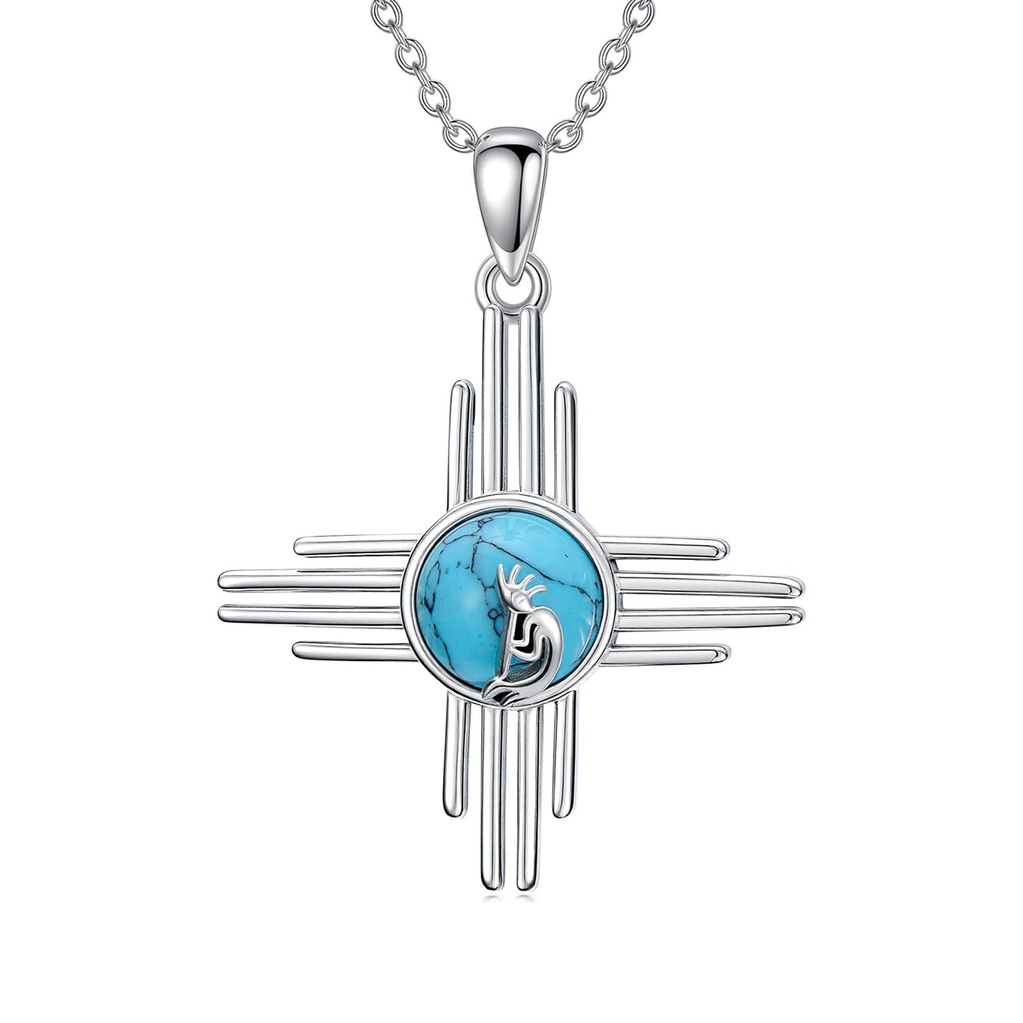 PROESS Sterling Silver Kokopelli Necklace Southwestern Jewelry Gifts for Men Women