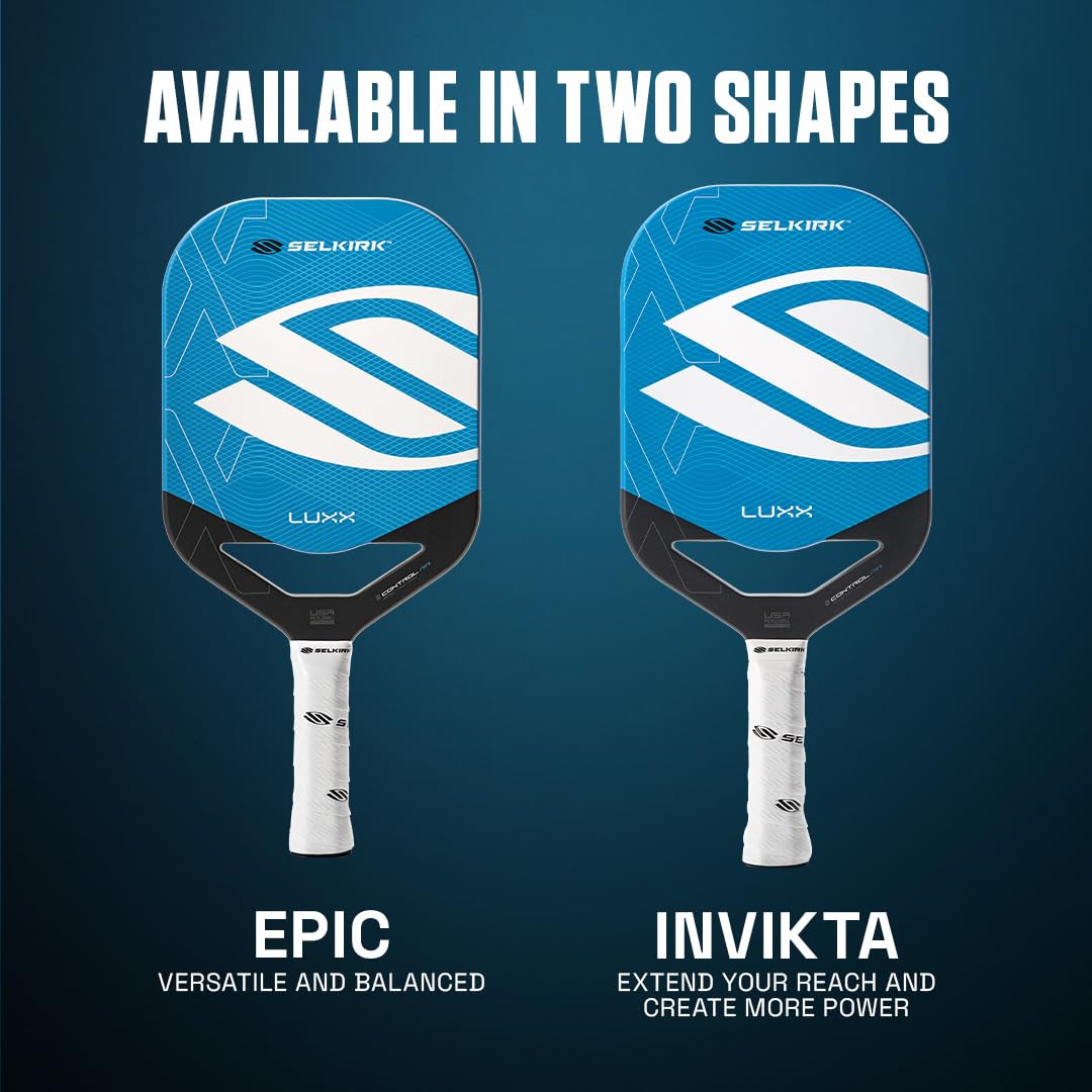 Selkirk Sport LUXX Control Pickleball Paddles | Carbon Fiber Pickleball Paddle with Polypropylene X7 Core | InfiniGrit Surface Technology